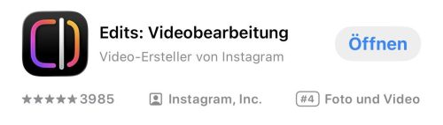 Reel bearbeiten Video Insta