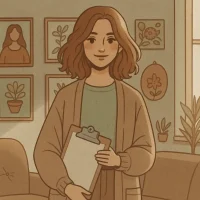 Erzieherin mit Kinder-Magnet, Elternmagnet, Familienberatung, emotionale Unterstützung, liebevolle Betreuung.