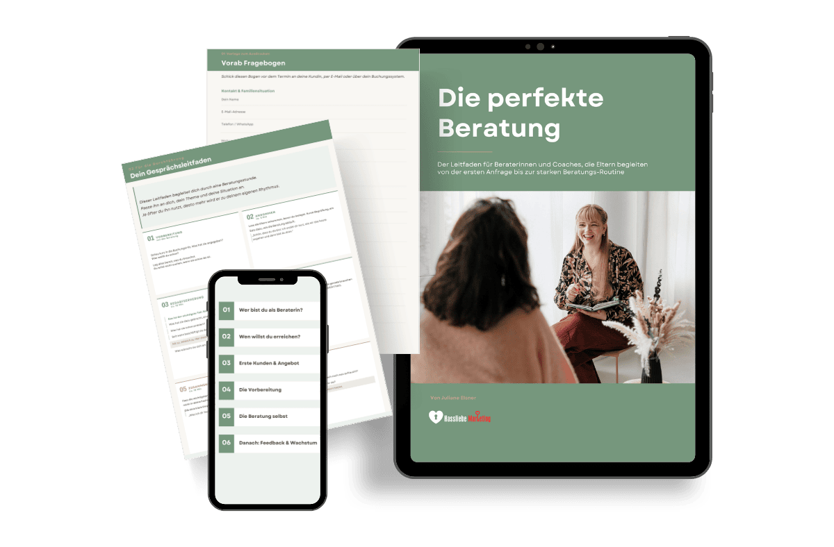 Die perfekte Beratung – Guide auf Tablet, Handy und ausgedruckten Vorlagen
